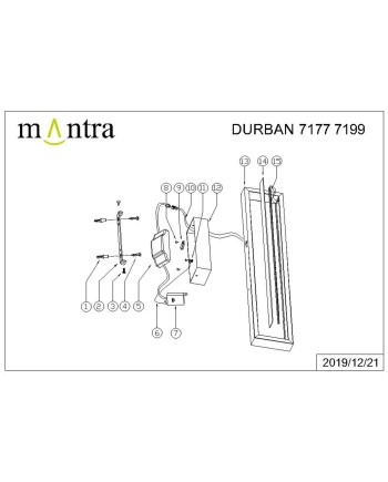 DURBAN * APLIQUE LED 30W 3000K BLANCO